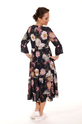 Annah S -Magic Dress - Ink Floral