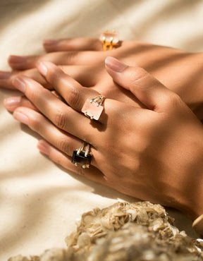 Amalfi Rose Quartz Silver Ring