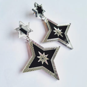 LOVER LOVER - ZIGGY STARDUST DANGLE BLACK-SILVER